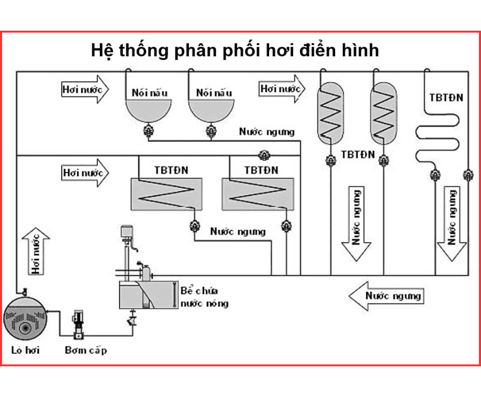 hệ thống phân phối hơi điển hình